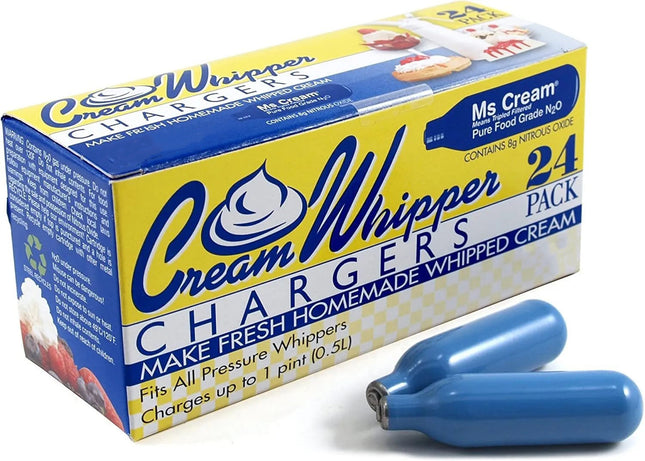 Ms Cream 8g Food Grade Nitrous Oxide Charger 99.5% Pure Triple Filtered