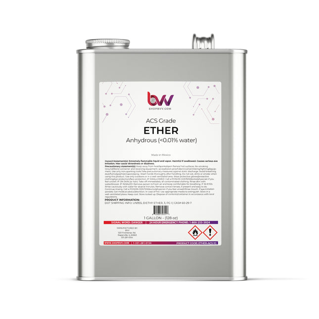 Ethyl Ether Anhydrous (<0.01% water) ACS GRADE