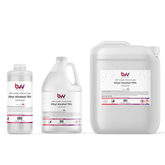 Ethyl Alcohol 70% - USP 140 Proof