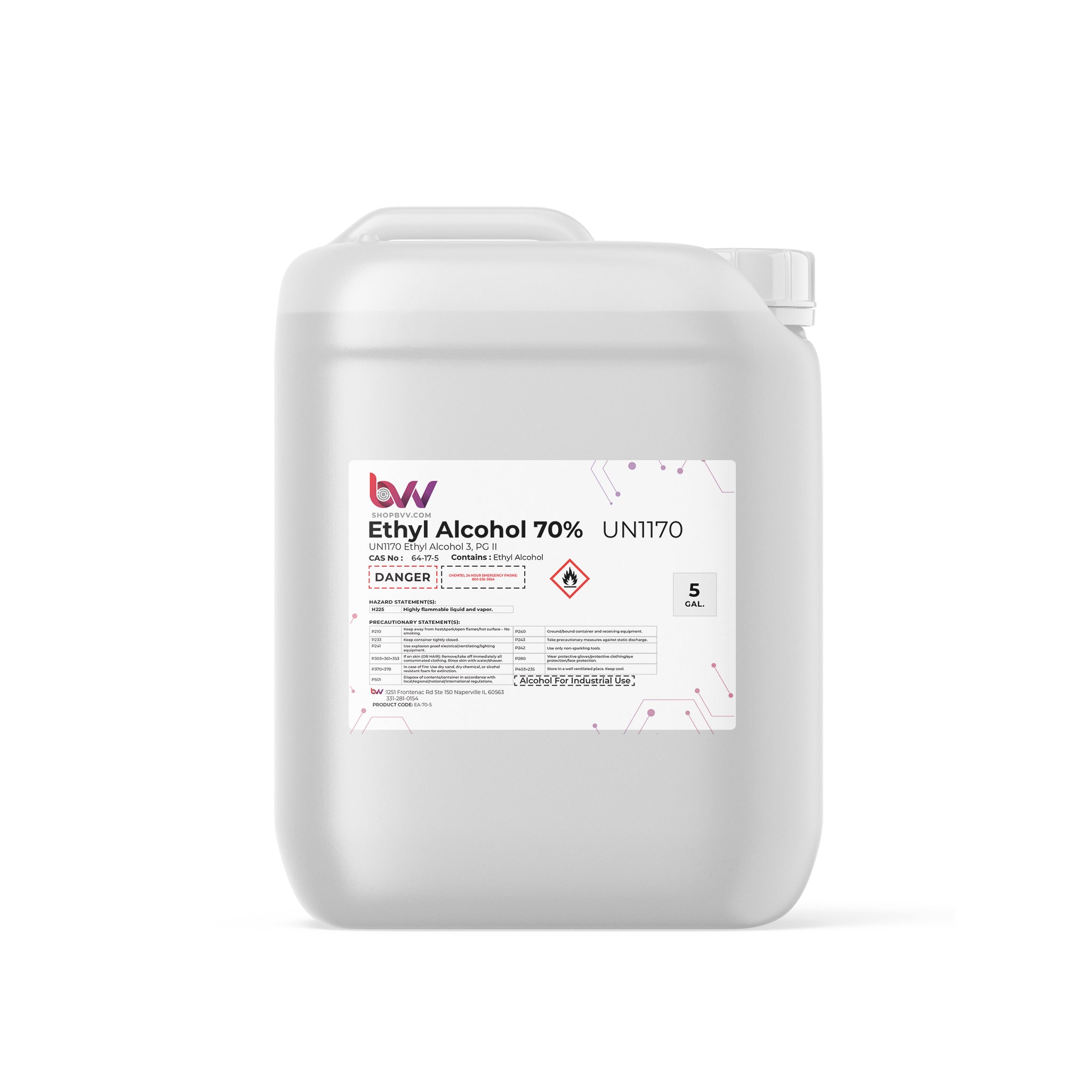 BVV™ Ethyl Alcohol 70% - USP 140 Proof
