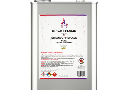 Fireplace Fuel Clean Burning, Odorless, and Smokeless Grain Ethanol, Fuel for Table Top Fire Pit