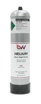 High Purity Helium Tank 99.99% (19g / 106 liters)