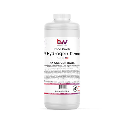 12% Food Grade Hydrogen Peroxide H2O2 (Food Grade) 4x Concentrate
