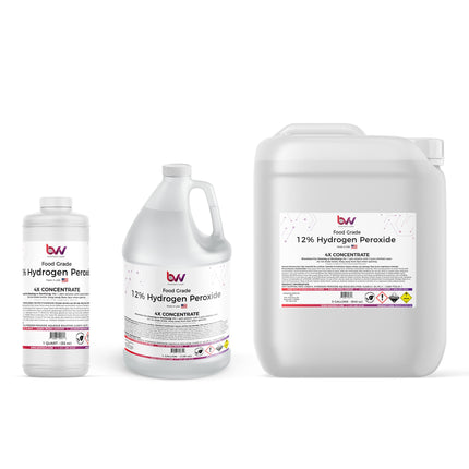 12% Food Grade Hydrogen Peroxide H2O2 (Food Grade) 4x Concentrate
