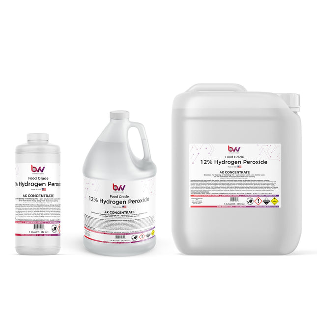 12% Food Grade Hydrogen Peroxide H2O2 (Food Grade) 4x Concentrate