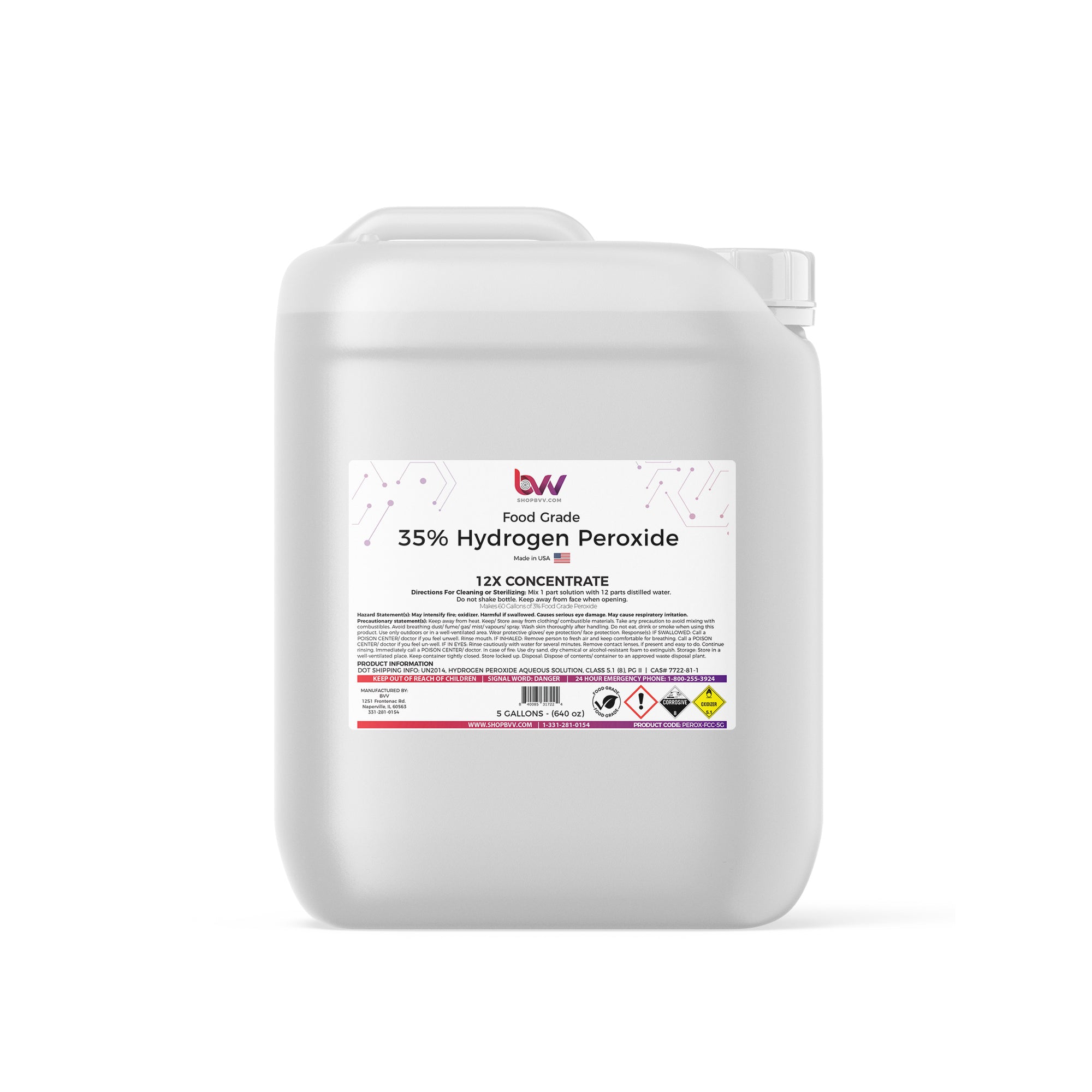 Peroxide H2o2 35% Food Grade Hydrogen Peroxide H2O2 (Food Grade) – BVV