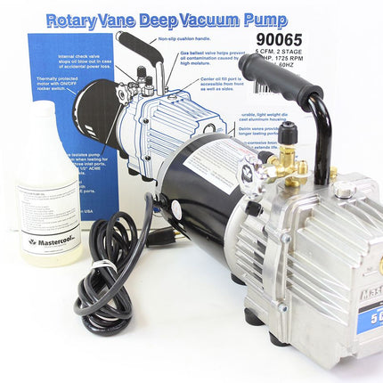 Mastercool 5 CFM Dual Stage Vacuum Pump--USA Made