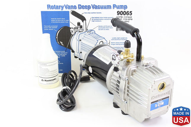 Mastercool 5 CFM Dual Stage Vacuum Pump--USA Made