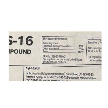 Oxone PS-16 Monopersulfate (Non-Chlorine Shock)