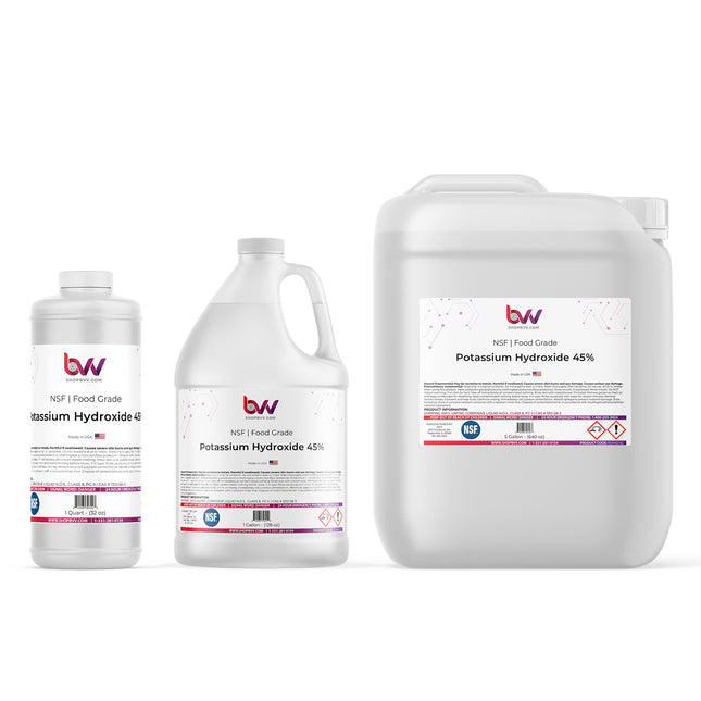 Liquid Potassium Hydroxide 45% - NSF Food Grade (KOH)