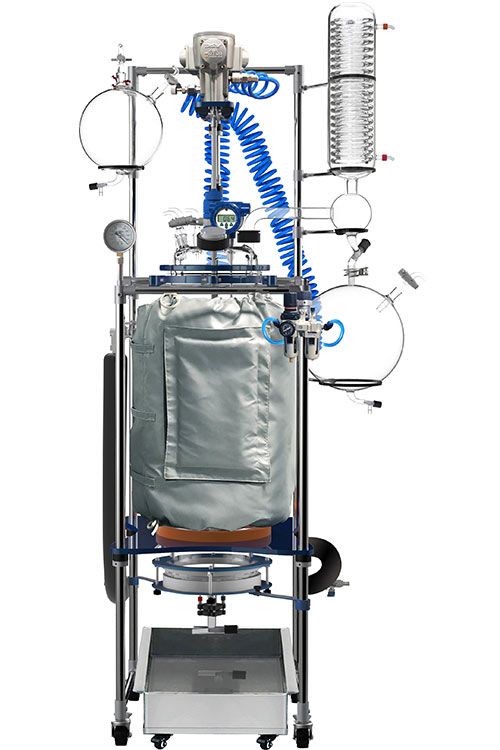 Glass Reactor Ai 100L Single Or Dual Jacketed With Air Motor