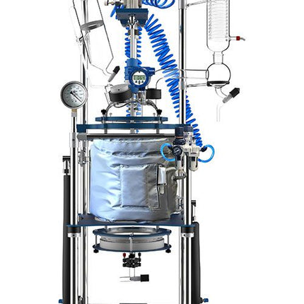 Glass Reactor Ai 20L Single Or Dual Jacketed Systems With Air Motor