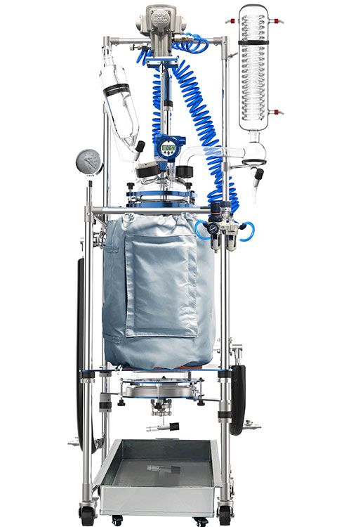 Glass Reactor Ai 50L Single Or Dual Jacketed Systems With Air Motor