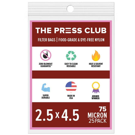 The Press Club 2.5" x 4.5" ROSIN BAGS Shop All Categories BVV 75 