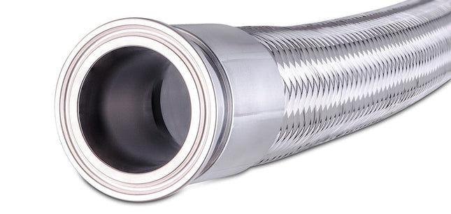 1.5" Tri-Clamp Stainless Steel Braided Hose with Convoluted PTFE Liner