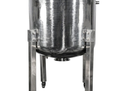 Pre-Built 150L 304SS Jacketed Collection and Storage Vessel with 12" Tri-Clamp Port and Locking Casters