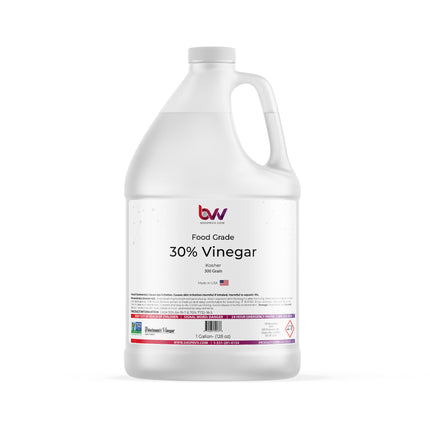 30% Food Grade Distilled White Vinegar (Acetic Acid) - Non GMO