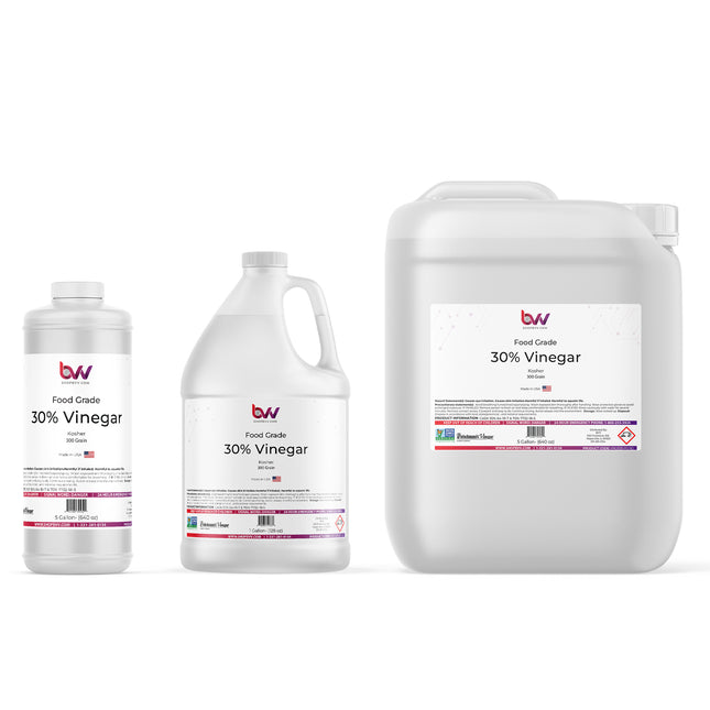 30% Food Grade Distilled White Vinegar - Non GMO