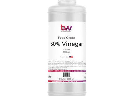 30% Food Grade Distilled White Vinegar - Non GMO