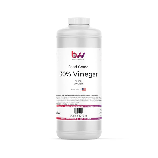 30% Food Grade Distilled White Vinegar (Acetic Acid) - Non GMO