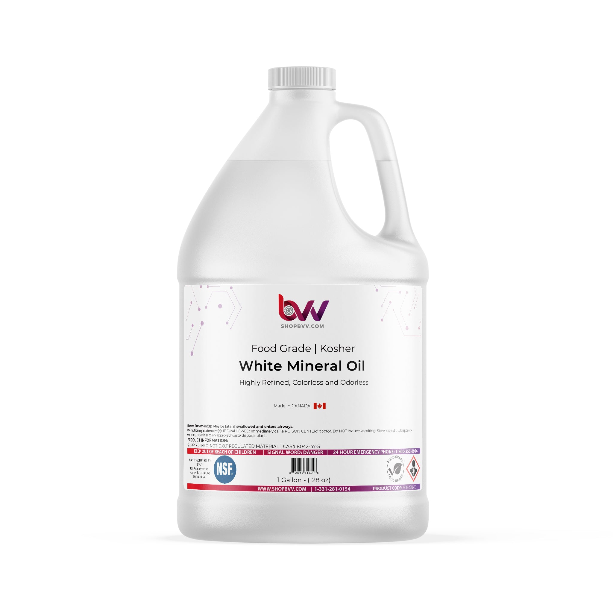 White Mineral Oil - USP, Food Grade, NSF, Kosher BVV White Mineral Oil - USP, Food Grade, NSF, Kosher BVV