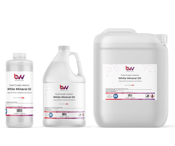 White Mineral Oil - USP, Food Grade, NSF, Kosher  BVV