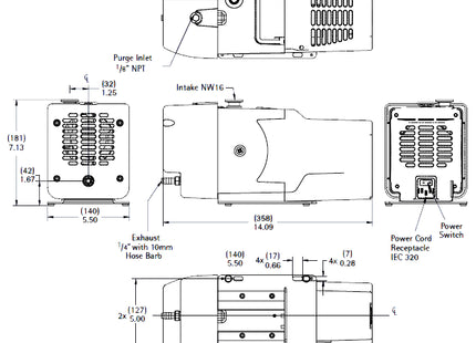 Agilent IDP-3 Dry Scroll Vacuum Pump With Inlet Isolation Valve