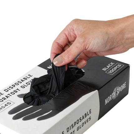 Black Nitrile Powder-Free Laboratory Gloves (100 ct)
