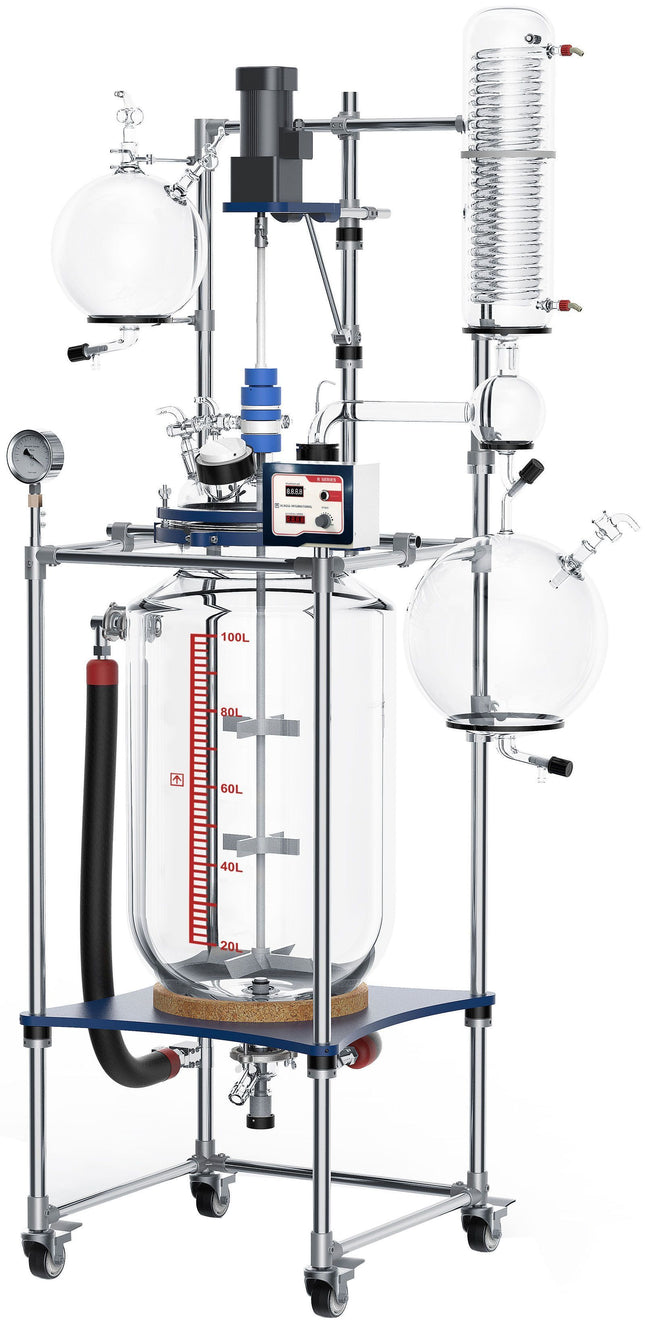 Glass Reactor Ai 100L Single Or Dual Jacketed