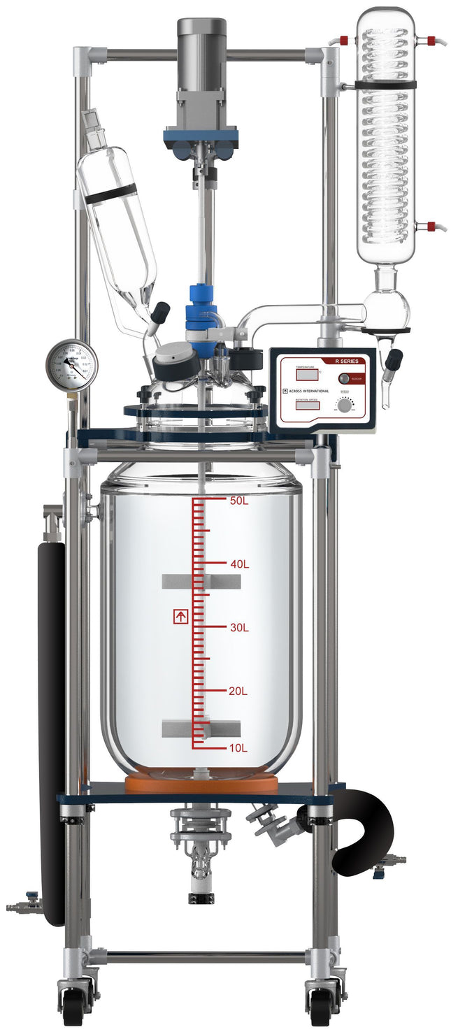 Glass Reactor Ai 50L Single Or Dual Jacketed Systems