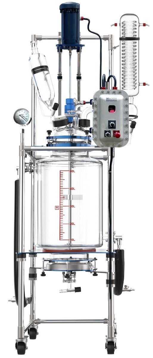 Glass Reactor Ai 50L Jacket W/ Explosion-Proof Motor & Controller 220V