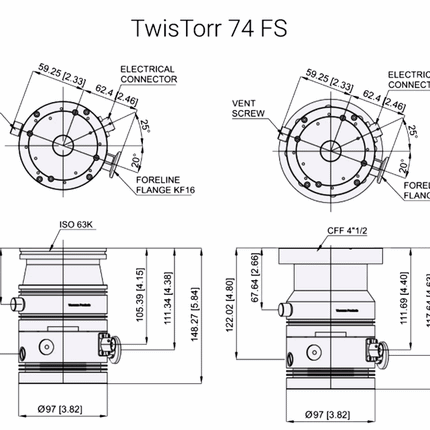 Agilent TwisTorr 74 FS Turbo Pump Package
