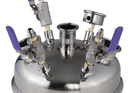 10" Pre-Built BIFLOW Hemispherical Lid with BVV 316SS Full Bore Valves