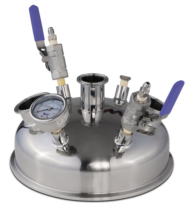 10" Pre-Built Hemispherical Lid with BVV 316SS Full Bore Valves