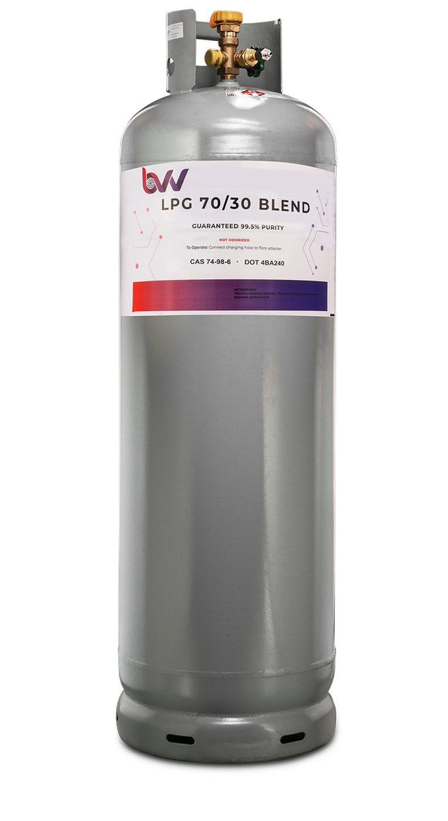 120LB DIPTUBE Tank High Purity USA 70/30% N-Butane/Propane Blend - 99.5% Guaranteed