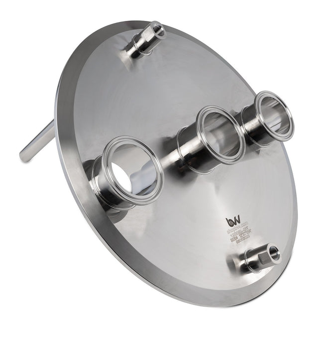 12" x (3) 2" x (2) 1/4 FNPT Endcap with Diptube