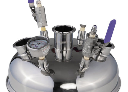 12" Pre-Built Hemispherical Lid with BVV 316SS Full Bore Valves