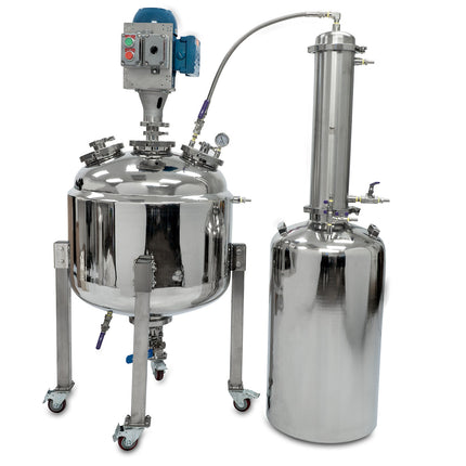 Jacketed Reactor with Motor and Collection Vessel Shop All Categories BVV Electric 100L 
