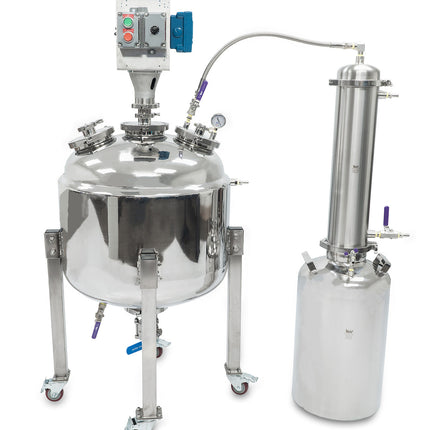 Jacketed Reactor with Motor and Collection Vessel Shop All Categories BVV Electric 50L 