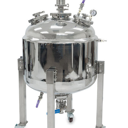 Jacketed Reactor with Motor and Collection Vessel Shop All Categories BVV Pneumatic 100L 