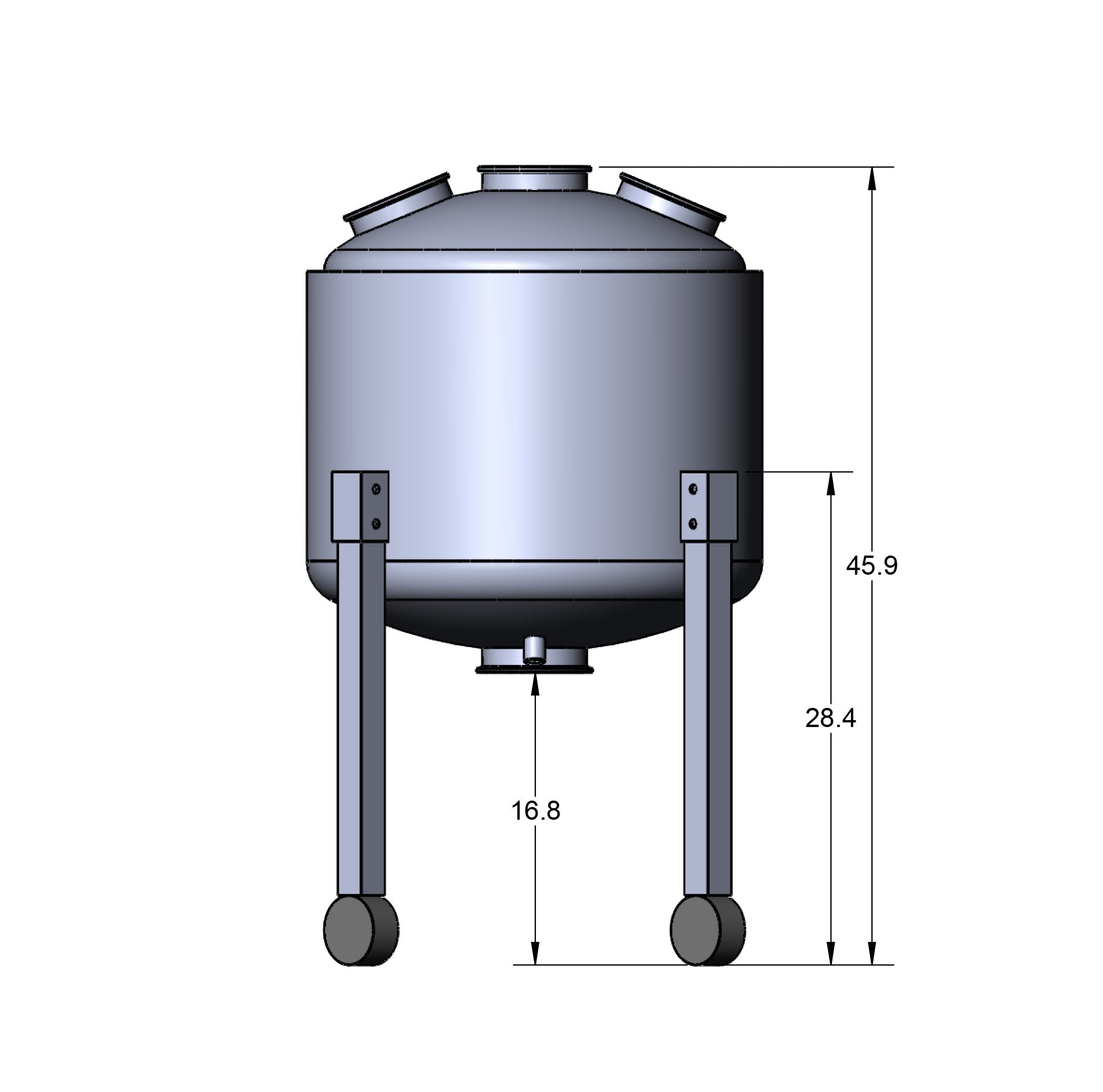 150L 304SS Jacketed Collection and Storage Vessel with Locking Casters Shop All Categories BVV 