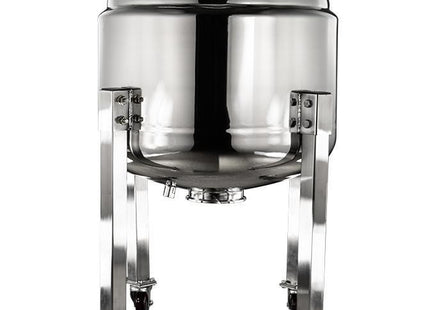 150L 304SS Jacketed Collection and Storage Vessel with 12" Tri-Clamp Port and Locking Casters