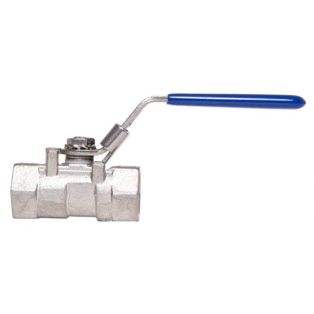 Stainless Steel (316) Ball Valve - 1 Piece Standard Port, 1,000 PSI (WOG)
