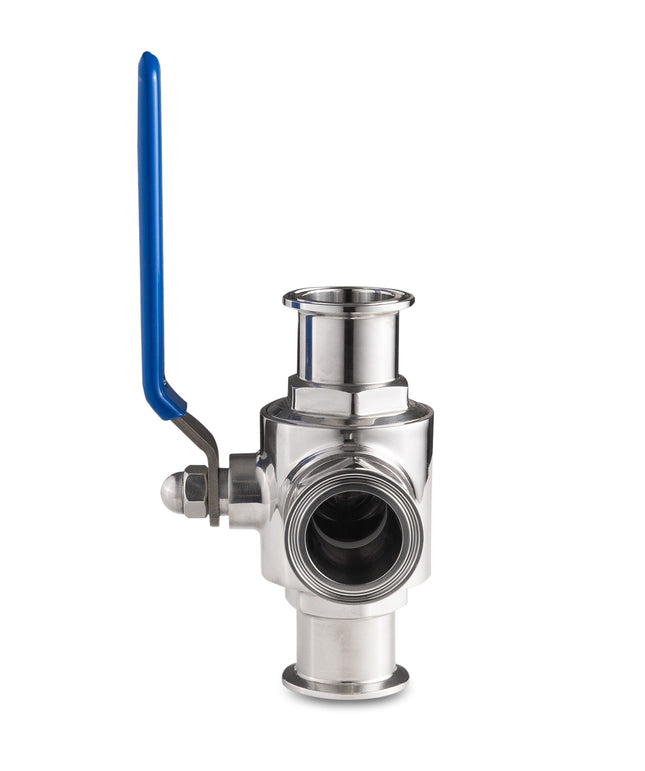 Sanitary 3-Way Ball Valve 4" Tri-Clamp