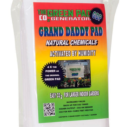 Green Pad Grand Daddy Pad CO2 Generator, pack of 2 pads w/1 hanger The Green Pad 