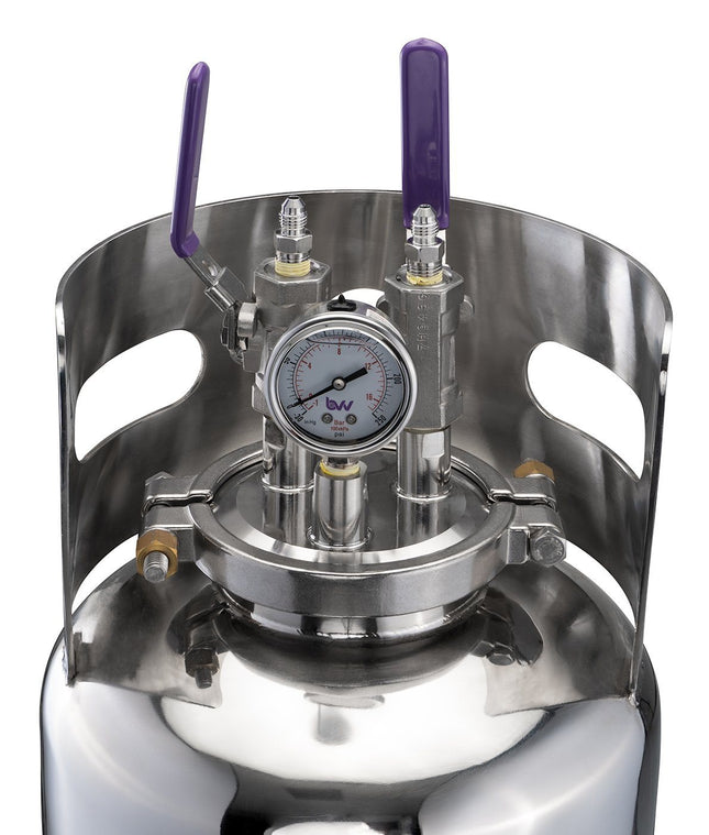 Stainless Steel LP Tank - Includes Gas and Liquid Fill/Drain Ports