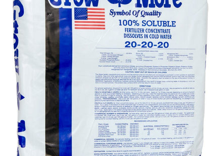 Grow More Water Soluble 20-20-20, 25 lbs