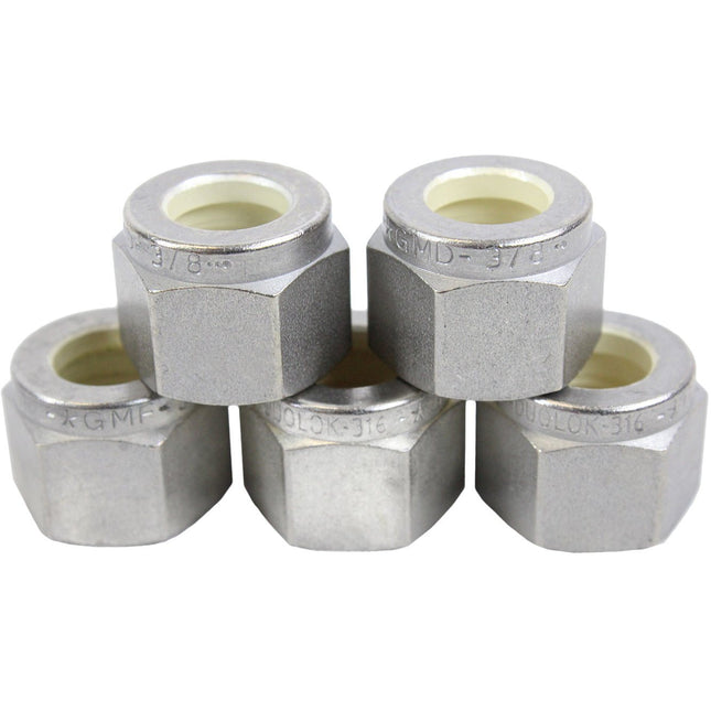 5 Pack Tube Fitting Nuts 1/4" Fitting