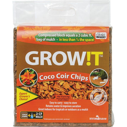 GROW!T Organic Coco Coir Planting Chips, Block GROW!T 
