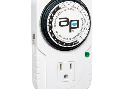 Autopilot Analog Grounded Timer, 1725W, 15A, 15 Minute On/Off, 24 Hour